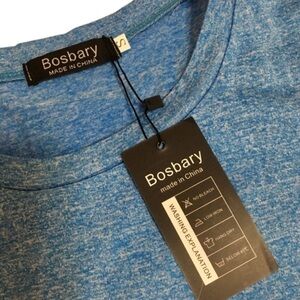 NWT Bosbary size medium blue with white undertone tshirt